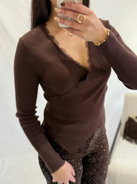 Haut choco dentelle - Oris