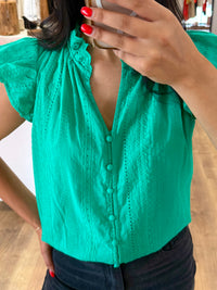 Haut broderie vert - Eliot