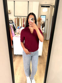 Pull alpaga bordeaux - Emma