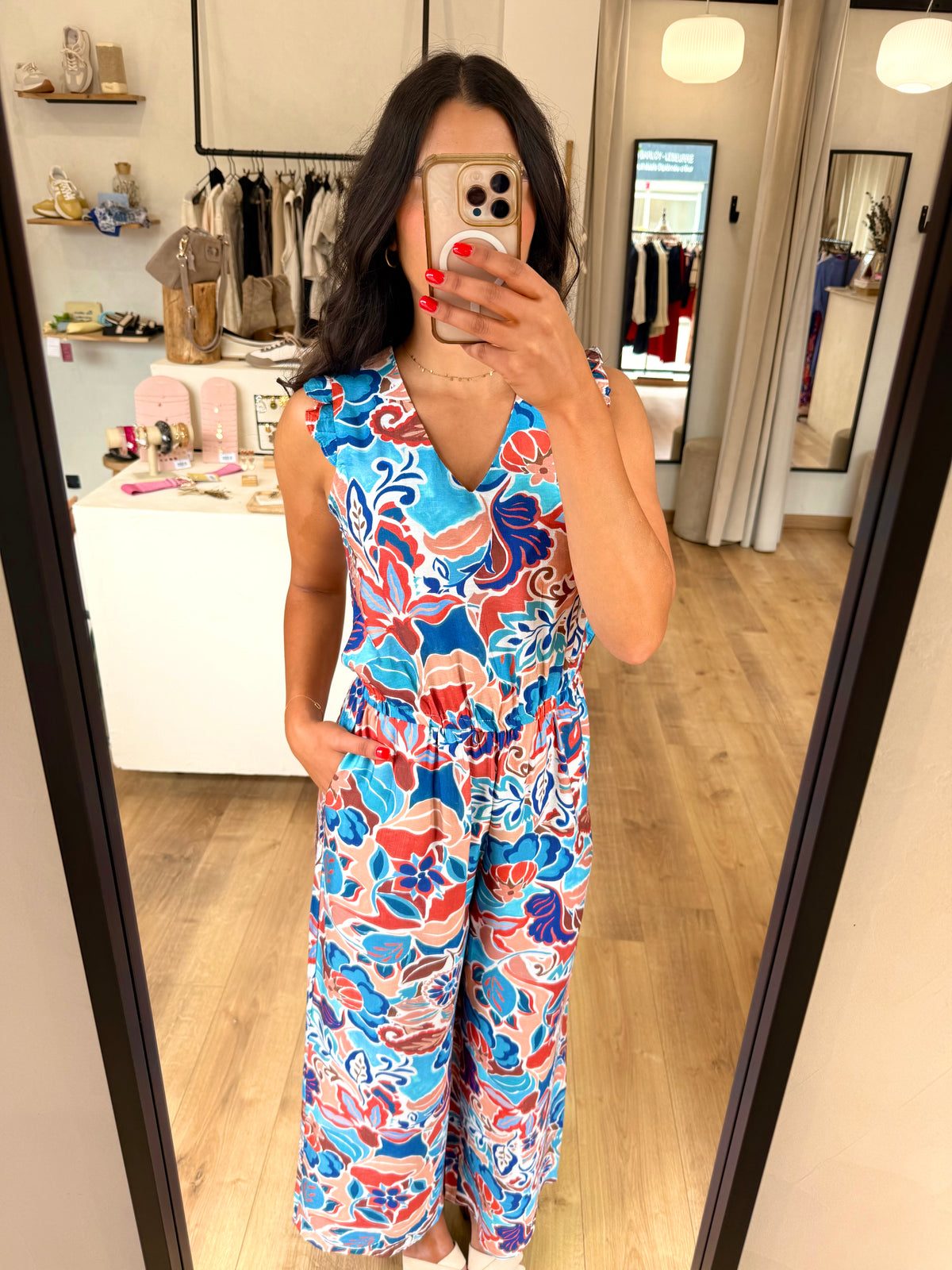 Combinaison motifs bleu - Aria