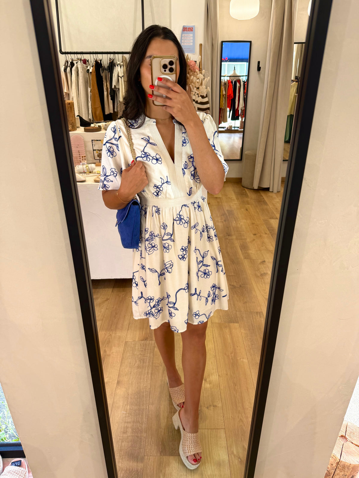 Robe motifs blanc - Ninon