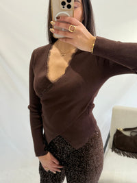 Haut choco dentelle - Oris