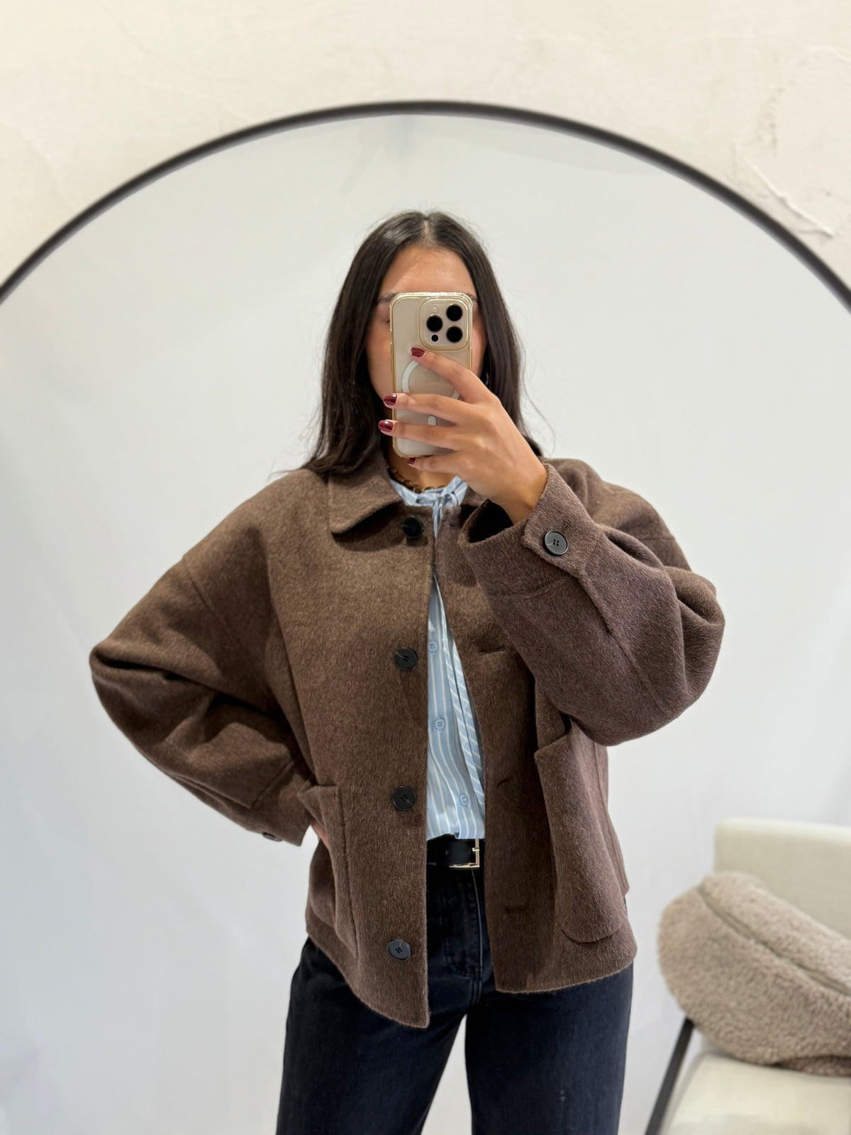 Veste laine brown - Flora