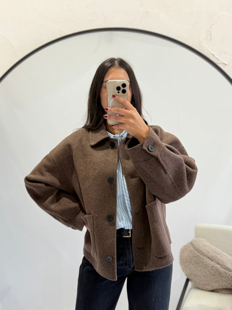 Veste laine brown - Flora