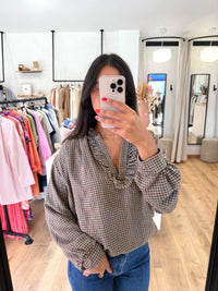 Blouse vichy choco - marie