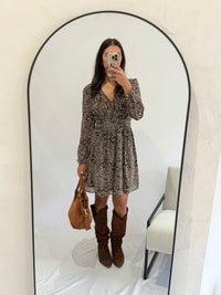 Robe courte marron - Elisa