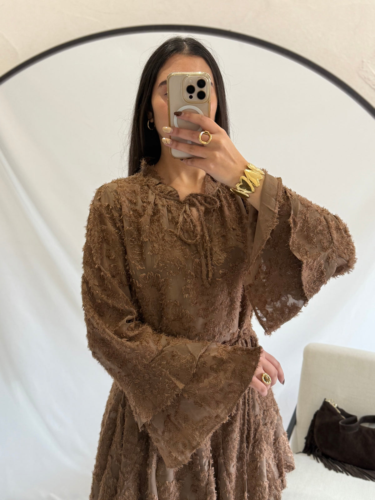 Robe plumetis choco - Camilia