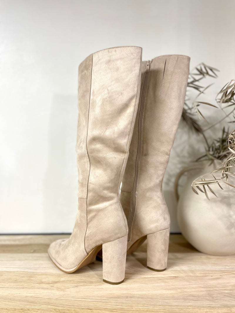 Botte talons beige - Harleo