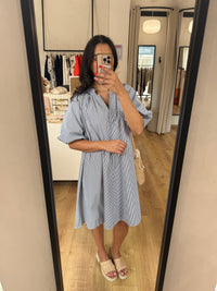 Robe marine - rayure