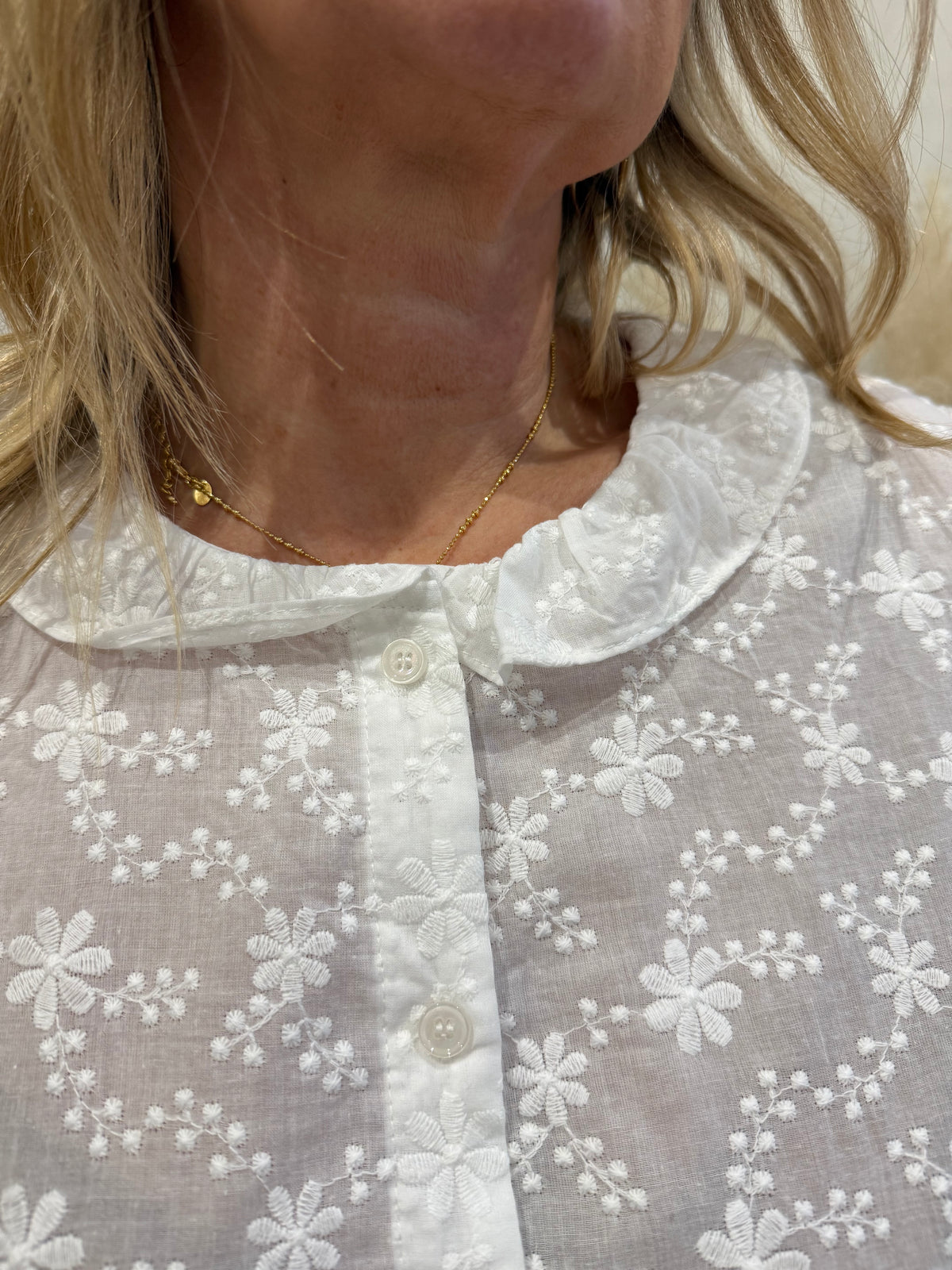 Blouse broderie blanc GT - Milo