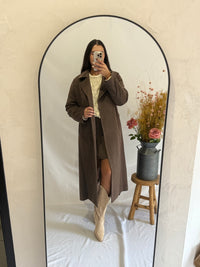 Manteau long coffee - Lio