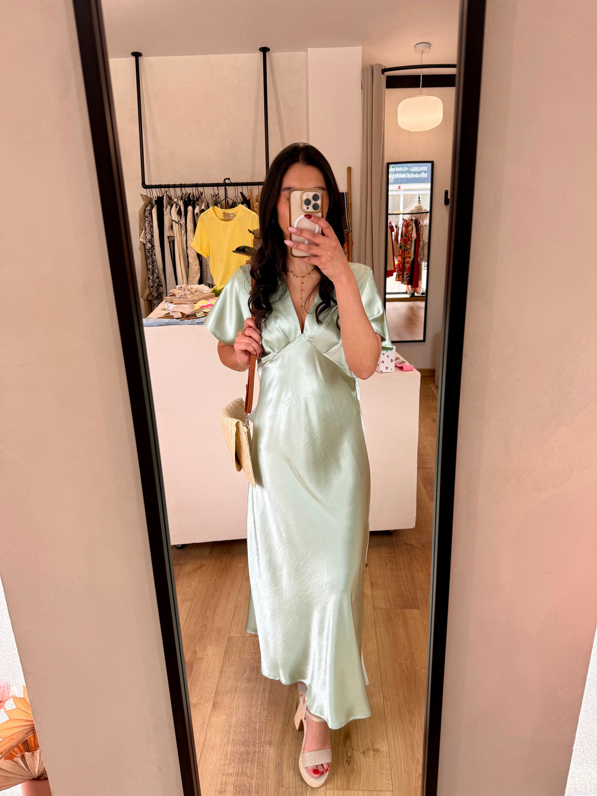 Robe longue vert d’eau - Mila
