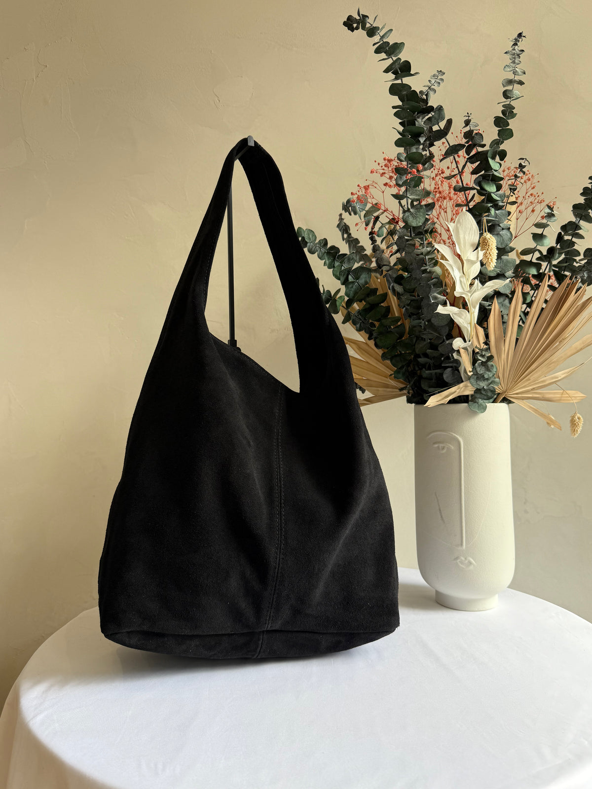 Sac noir daim - Sonia