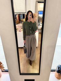 Pantalon vichy kaki - Nael