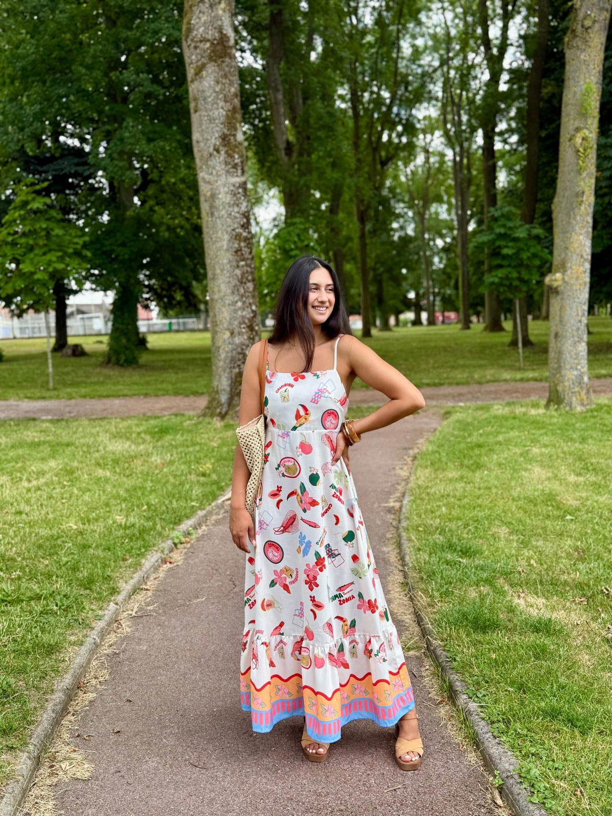 Robe longue motifs - Emile