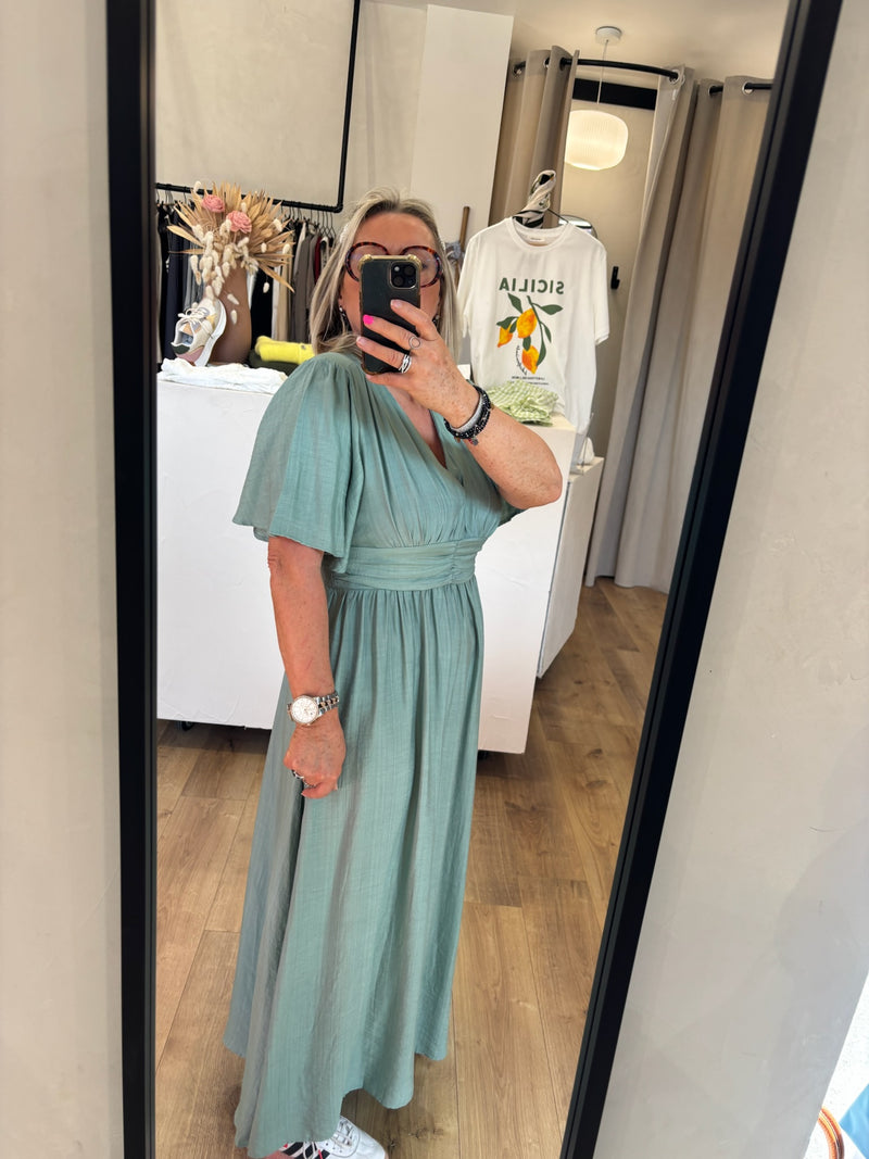 Robe longue vert d’eau - Émile