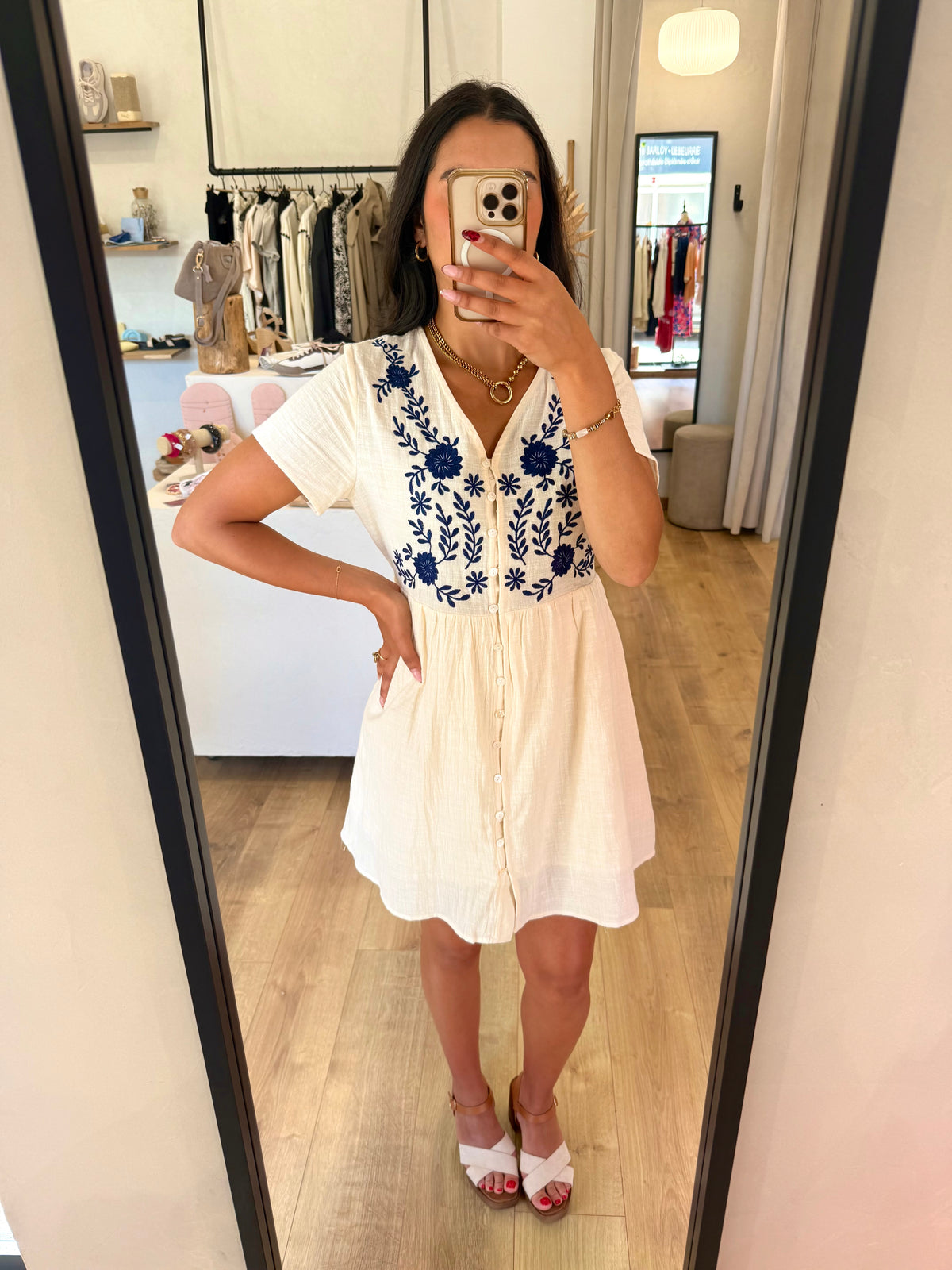 Robe Motifs Bleu - Juliette