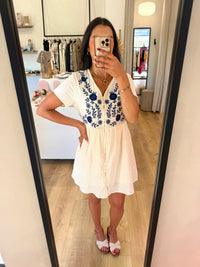 Robe Motifs Bleu - Juliette