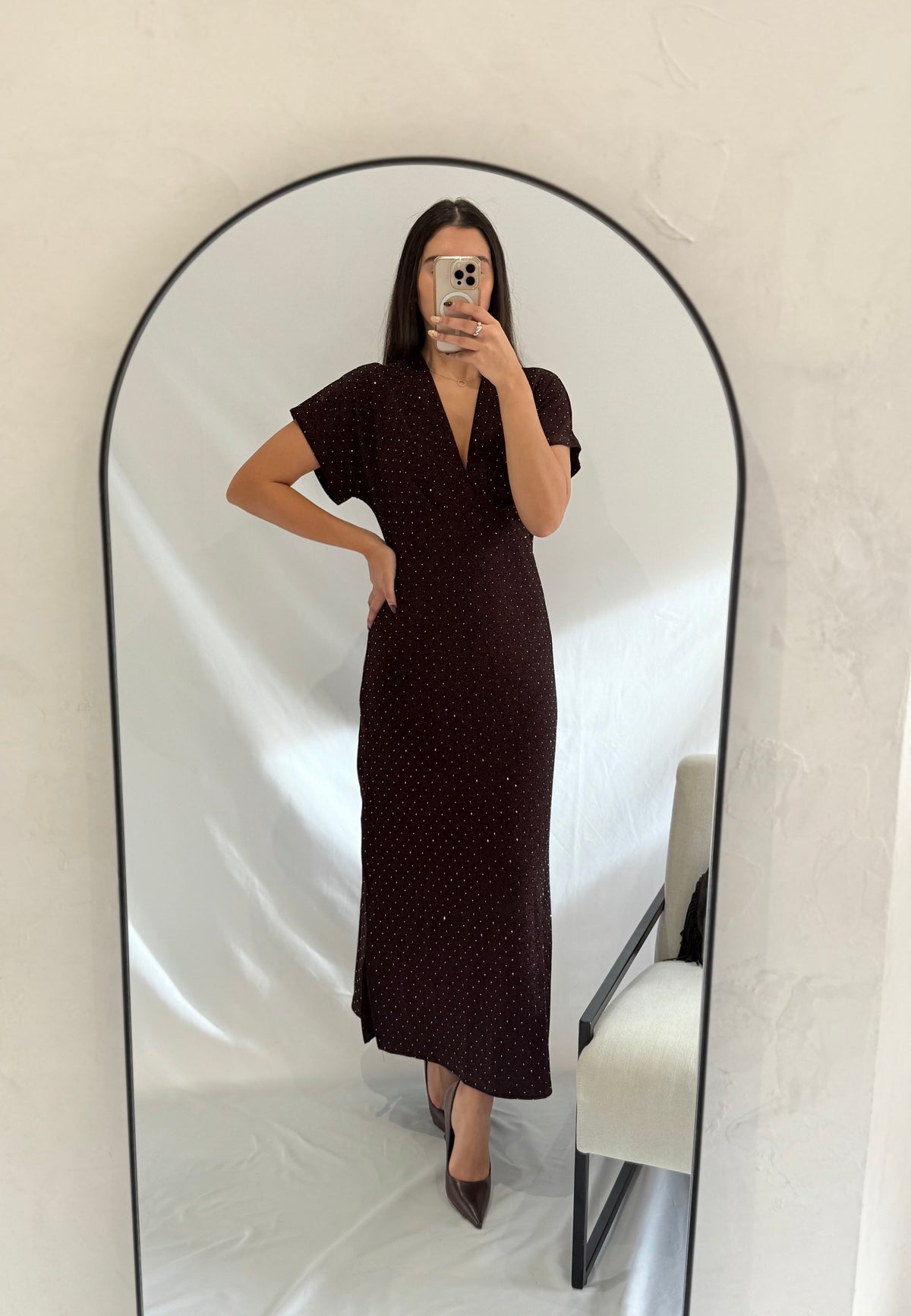 Robe choco paillettes - Aude