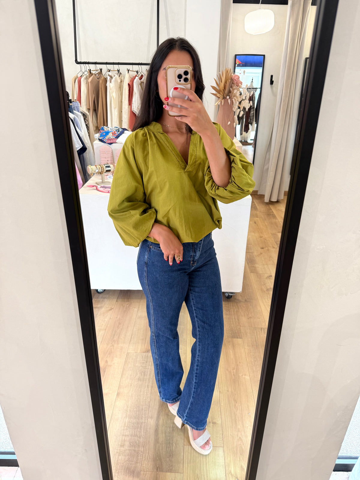Blouse olive - Lea