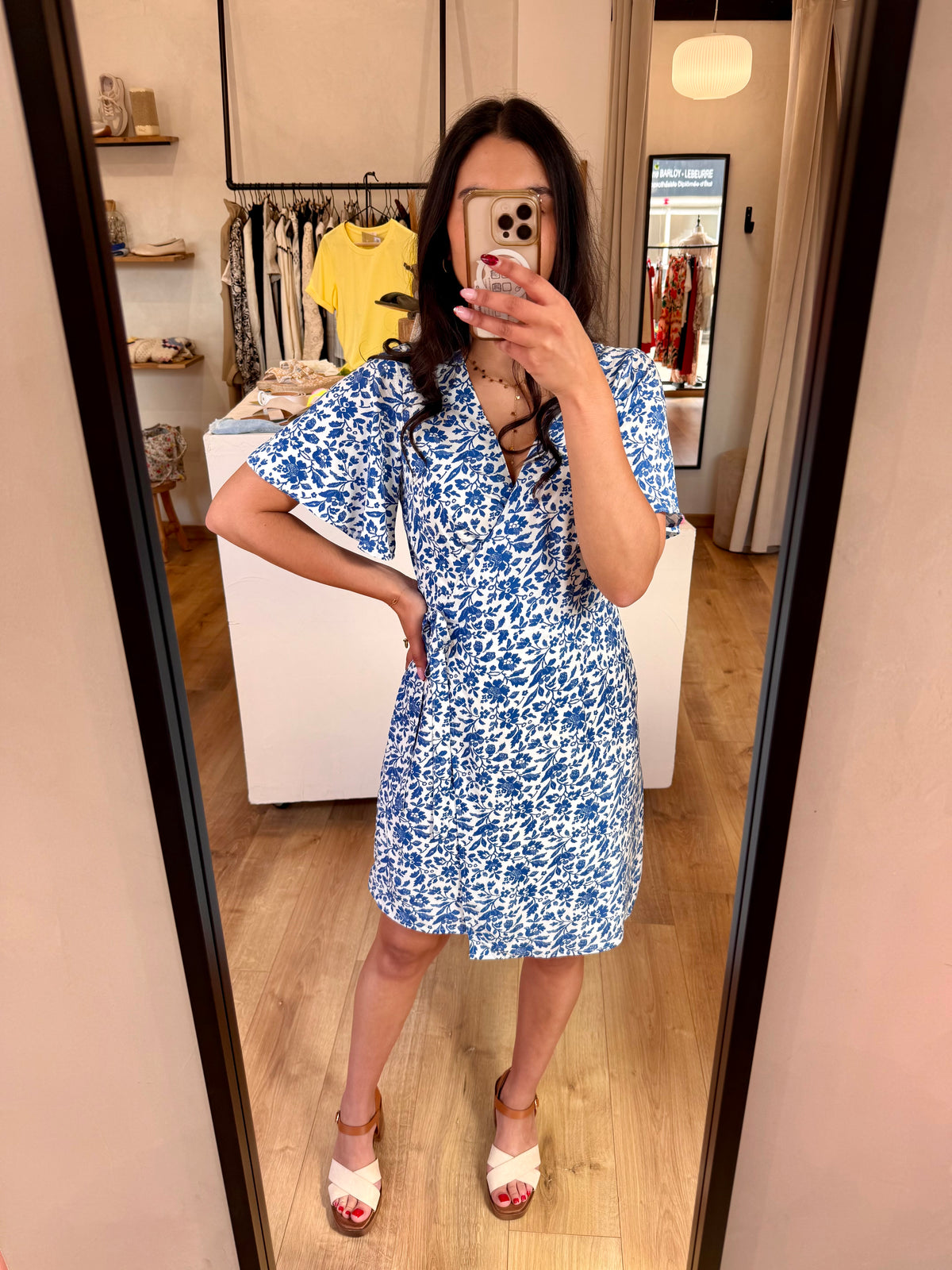 Robe motifs bleu - Zoe