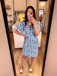 Robe motifs bleu - Zoe