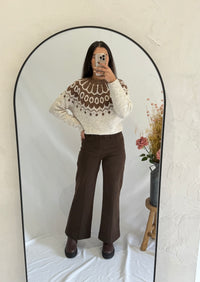 Pull beige motifs  - Jade