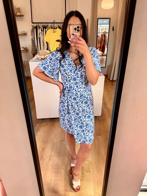 Robe motifs bleu - Zoe