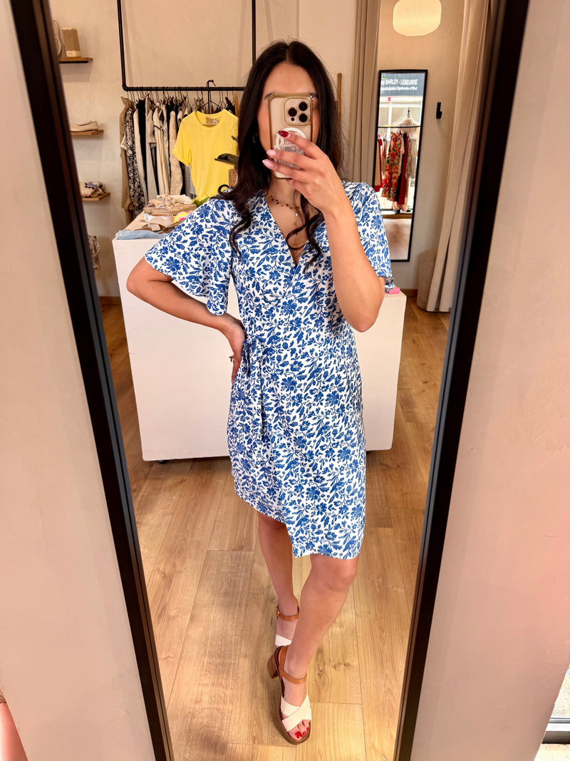 Robe motifs bleu - Zoe