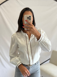Blouse col rond - Brown