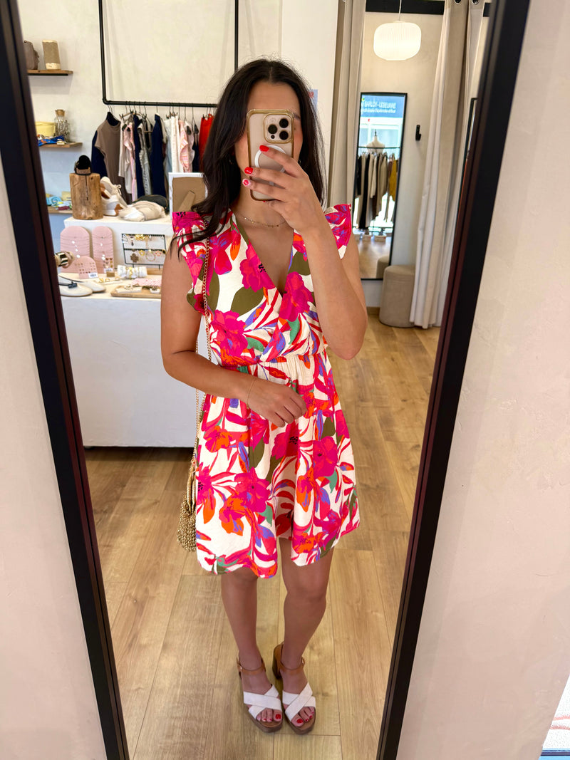 Robe courte fushia - Julia