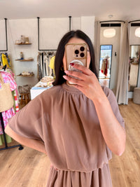 Robe courte marron - Alba