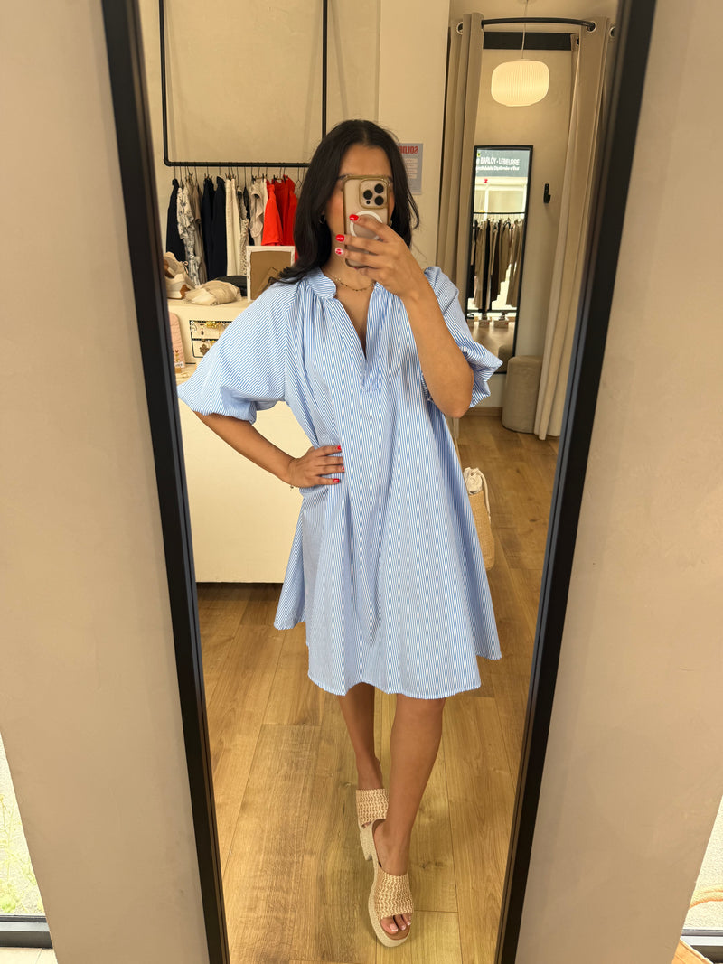 Robe bleu - rayure