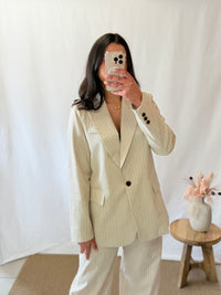 Blazer rayure beige - Auda