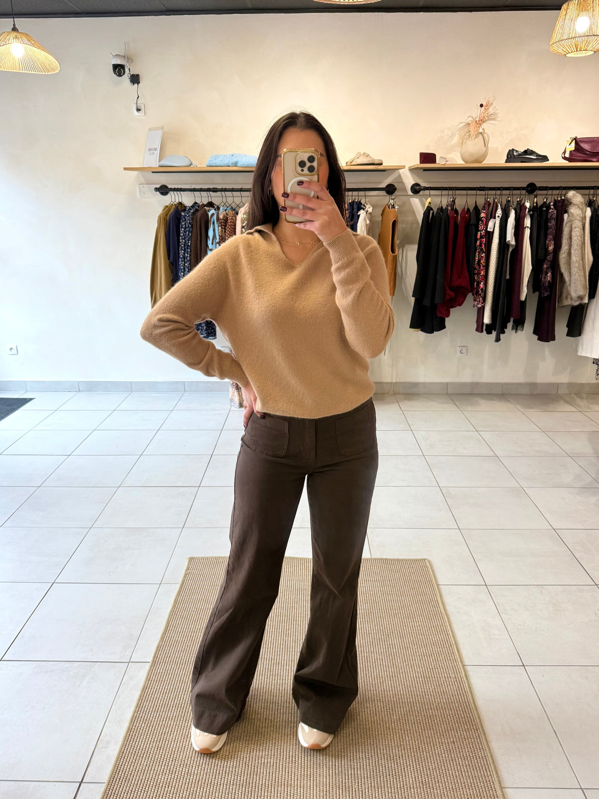 Pull Camel alpaga - Leon