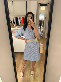 Robe marine - rayure