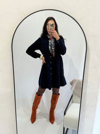 Robe velour marine - Alio