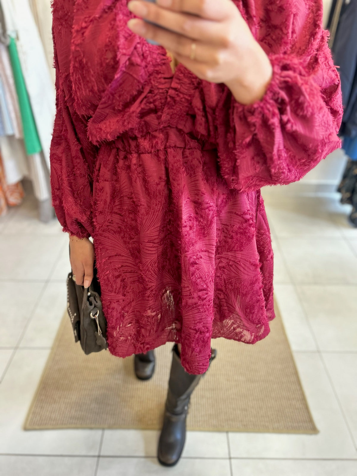 Robe Courte Bordeaux - Anah