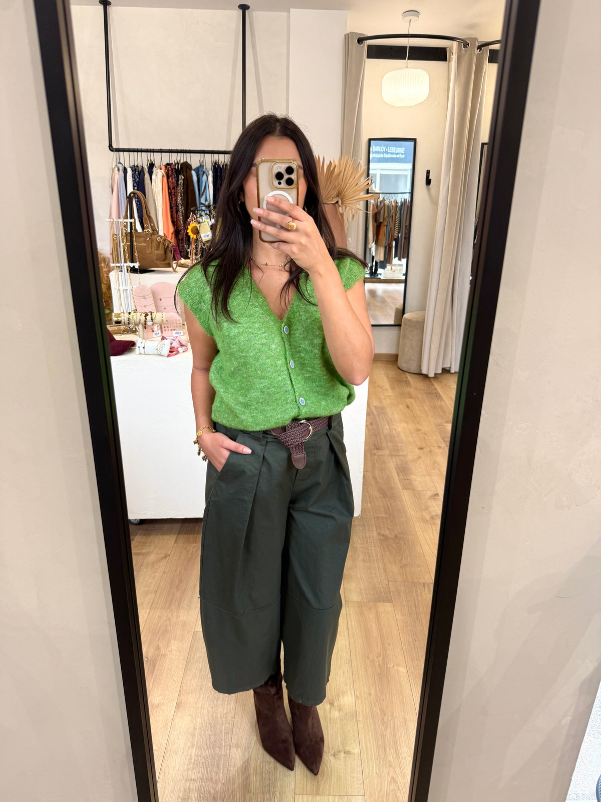 Gilet olive - Alma