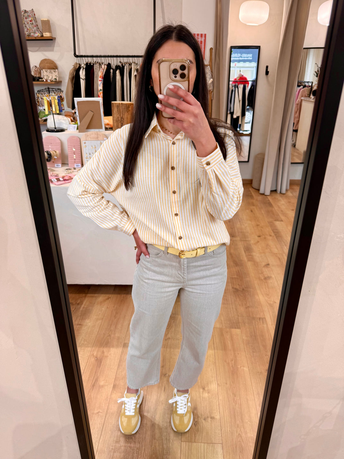 Blouse rayure jaune - Lisa