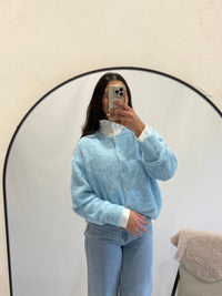 Gilet bleu ciel  - Aude