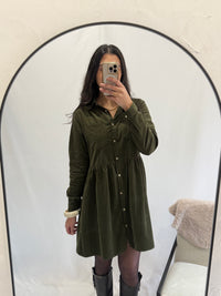 Robe velour kaki - Alio