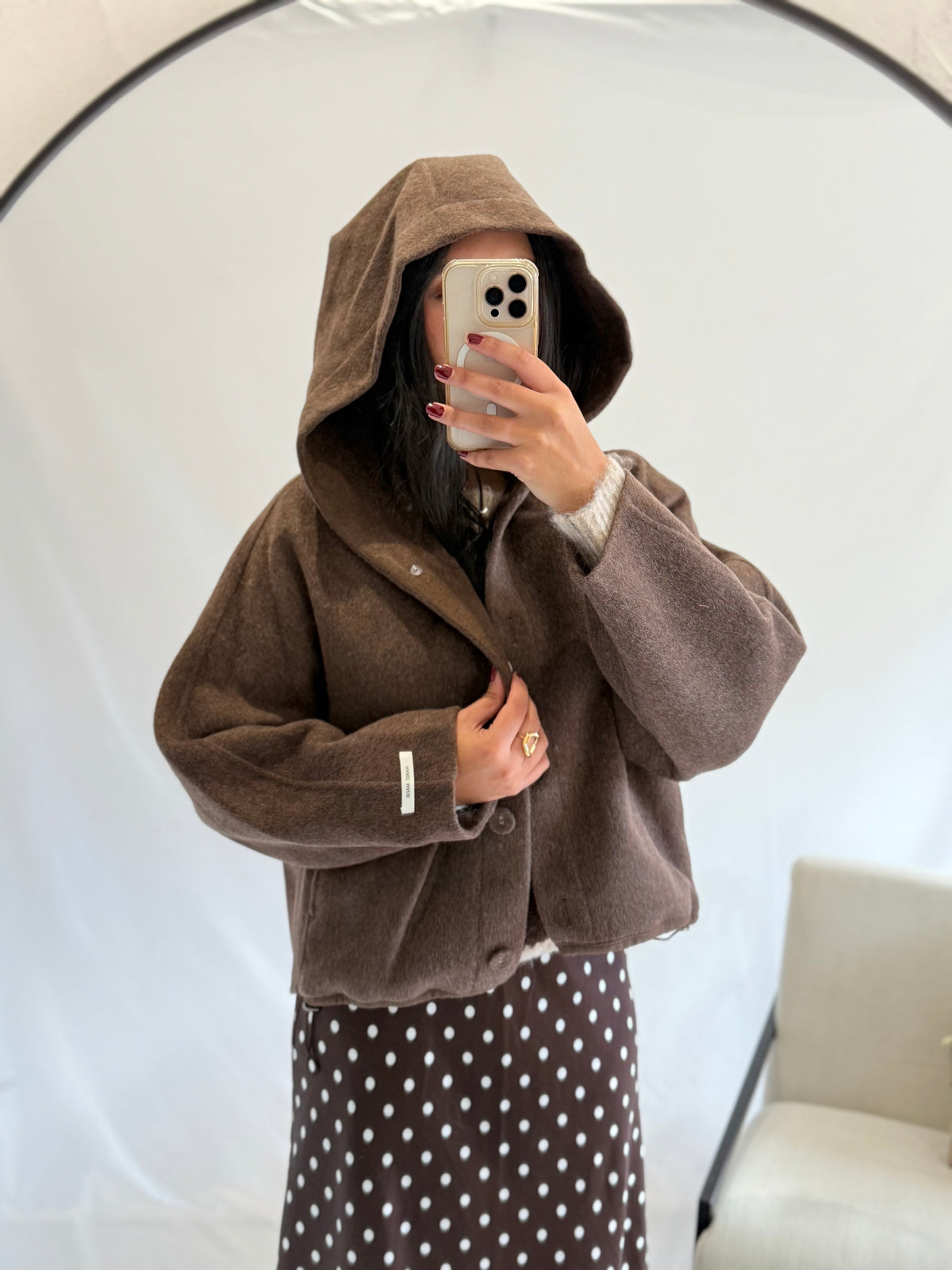 Manteau laine brown - Flora