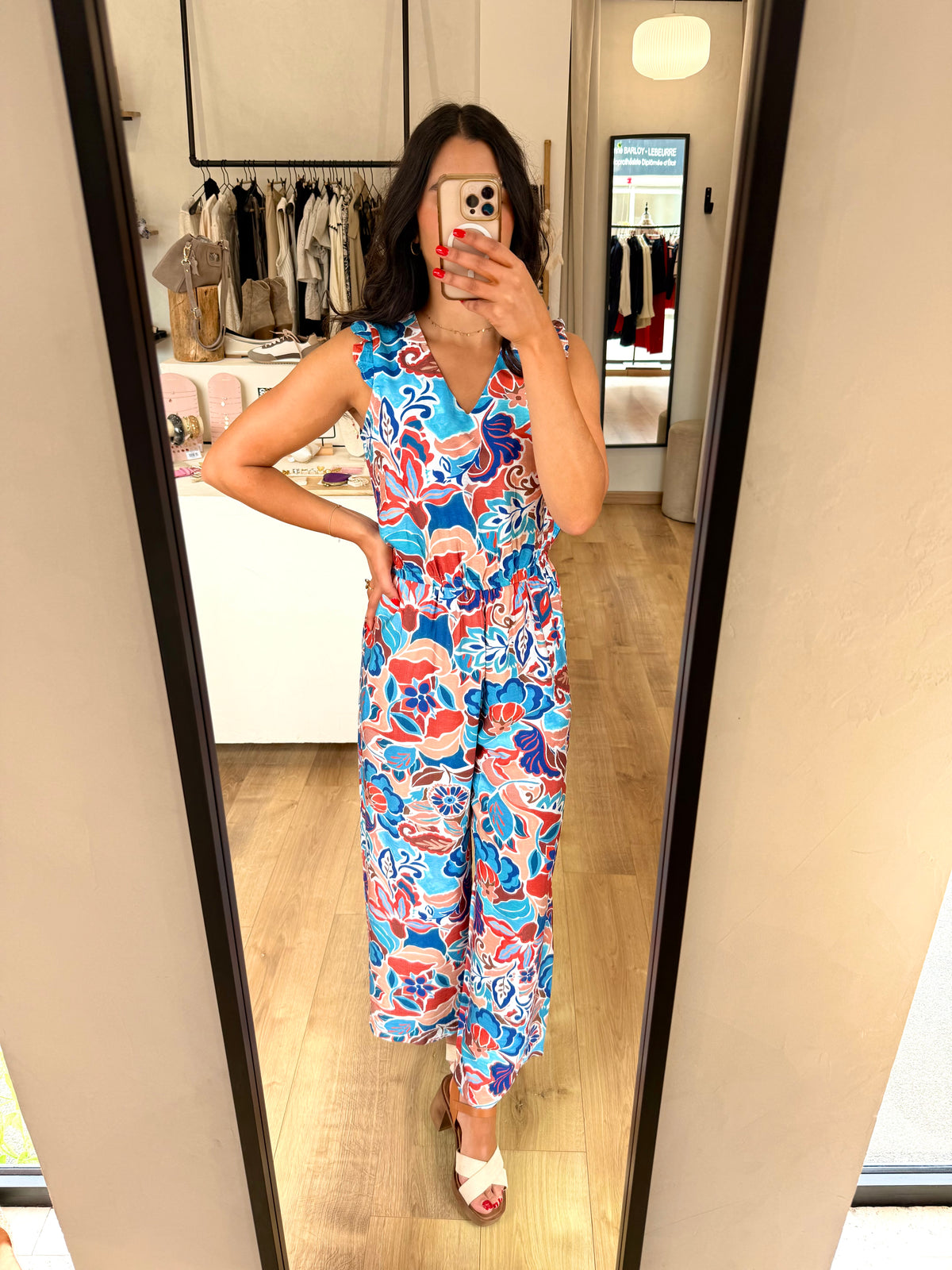 Combinaison motifs bleu - Aria