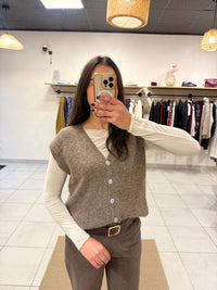 Gilet taupe - Alma