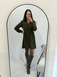 Robe velour kaki - Alio