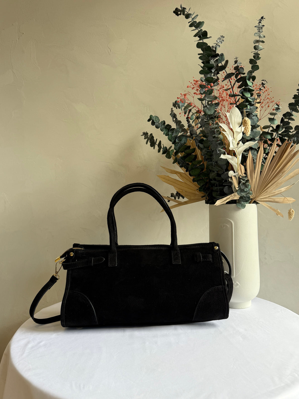 Sac cuir daim noir - Bowling