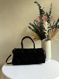 Sac cuir daim noir - Bowling