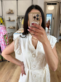 Robe blanc broderie - Léo