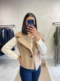 Gilet Col Camel - ALISON